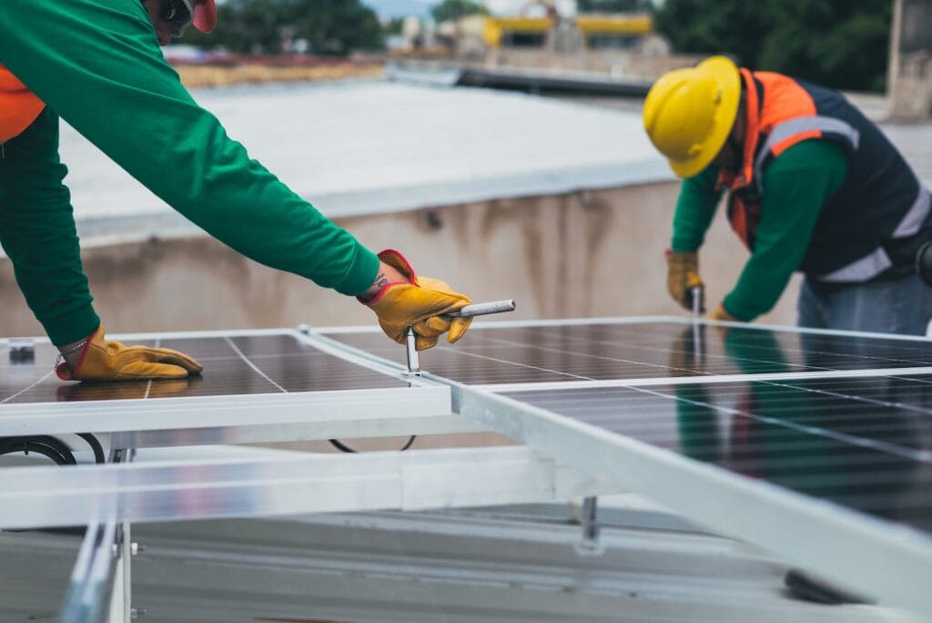 Enfoque selectivo de la instalación de paneles solares
